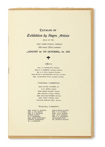 (ART.) MOORLAND, DR. JESSE E. Catalogue of Exhibition by Negro Artists, Held at the New York Public Library.
